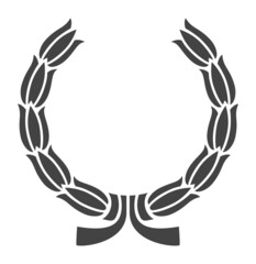 Award wreath. Illustrated wreathes design graphic award element