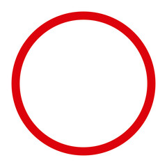 Red circle. Prohibit symbol. Empty road sign
