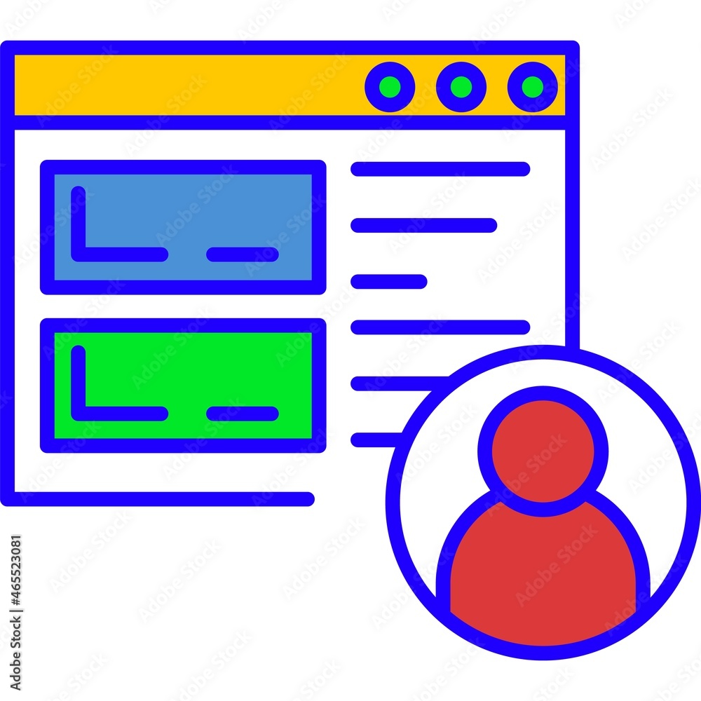Poster domain icon hosting and url registration vector