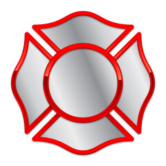 blank fire department logo base silver and red