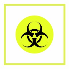 Bio hazard warning sign. 3d Illustration on white background
