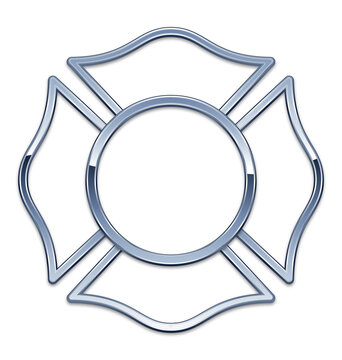 blank fire department logo base chrome trim
