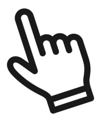 Click here cursor. Hand pointer. Finger tap icon