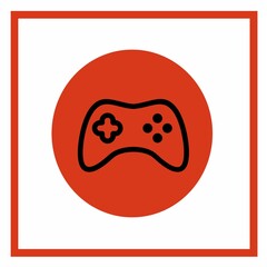 Minimal Gaming Symbol - Stream modern Games - Wireless Controller Icon 