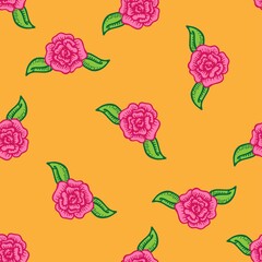 Roses seamless vector pattern
