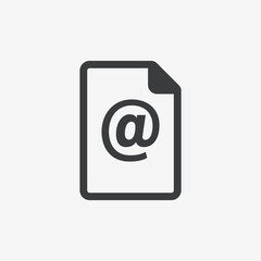 Mail Message File Document Flat Vector Icon