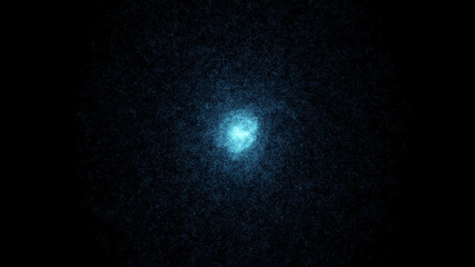 minimalistic abstract black background with a silvery plane. futuristic galaxy image 8k. 3d rendering