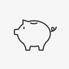 Piggy Bank Flat Vector Icon