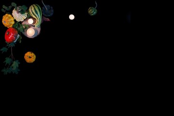 Halloween dark background with pumpkin 7