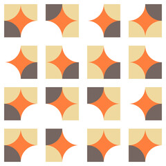 Fototapeta premium Geometric vector seamless pattern. Modern background with simple shapes in pastel colors.