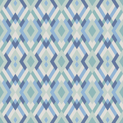 Mosaic seamless texture. Abstract pattern. Vector geometric background of triangles in blue and green colors