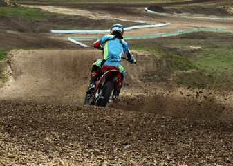motocross, biker on a motorcycle