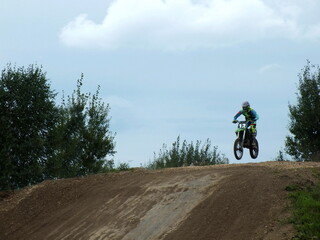 motocross, biker on a motorcycle