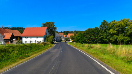Landesstraße L3168 bei Grebenhain im Vogelsbergkreis / Hessen	