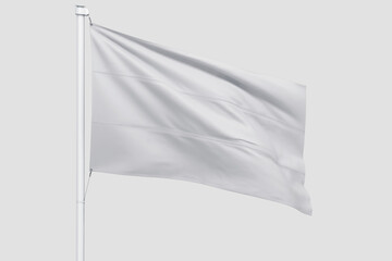 Flag Mock up isolated on a grey background. 3d rendering.