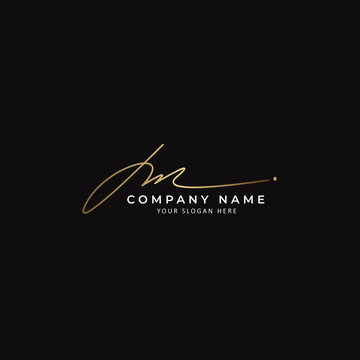 J M initial letter signature logo or handwritten logo monogram