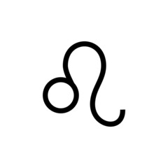 Zodiac leo line sign. Vector