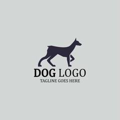 Dog logo design template. Vector illustration