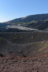 Tourist center at the Etna volcano Sicily