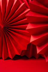 Minimalistic background made of red paper.