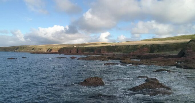 Fraserburgh, Scotland, UK, Beach Area Aerials.  The Broch or Faithlie is a town in Aberdeenshire, Scotland 