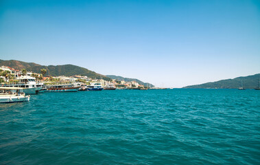 Turquoise waves on the Aegean coast