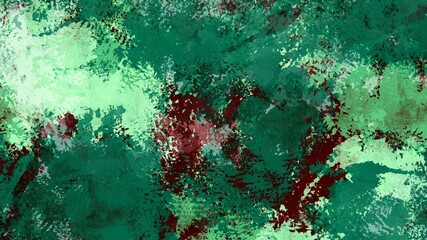 Abstract background painting art with aged green and brown oil paint brush for halloween poster, banner, website, card background