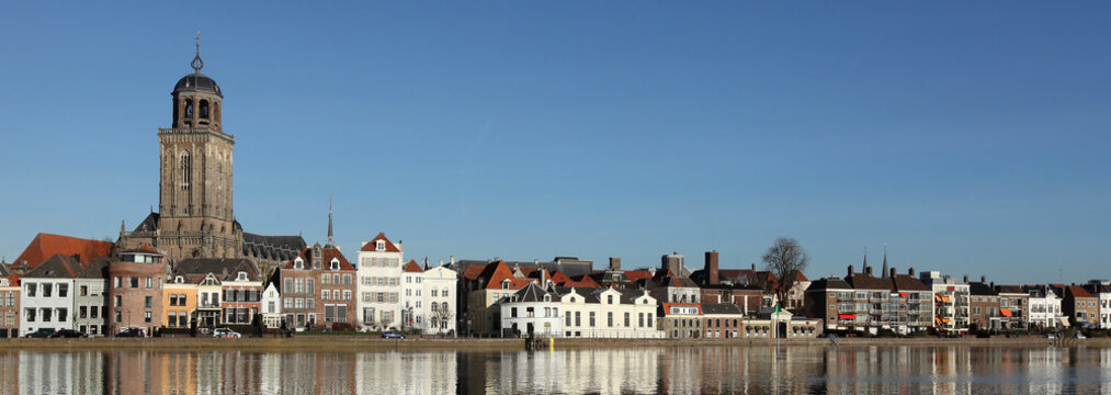 A panoramic view on the city of Deventer in the Netherlands