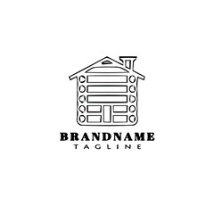 Fototapeta premium house logo cartoon icon design cute black isolated vector illustration