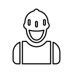 Serviceman, work line icon. Outline vector.