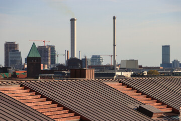 Ungew&ouml;hnliches Berlin Panorama; Blick vom Humboldt-Forum zum Neuen Quartier an der Eastside