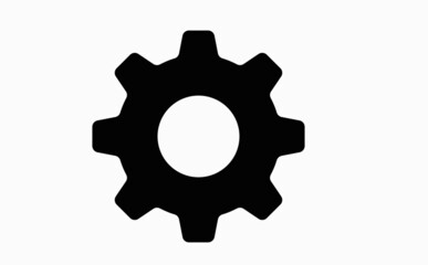 gear wheel from the mechanism. gear. isolated car part icon on a white background. 3d rendering. 3d image.