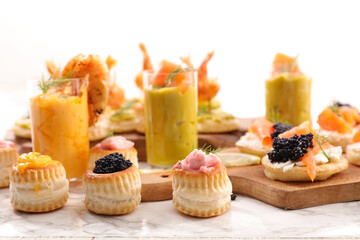 christmas canape,  buffet food assortment