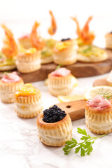 christmas canape,  buffet food assortment