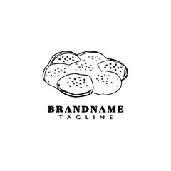 bread cartoon logo icon design template concept isolated vector illustration