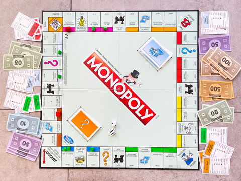 Monopoly board game- classic real estate trading game
