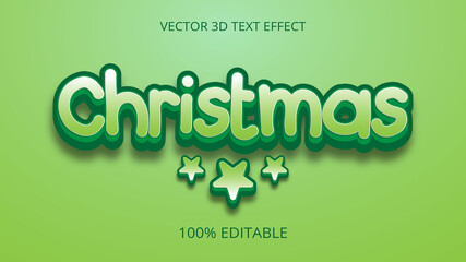Christmas Elegant style 3d text effect