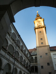 Fototapeta premium Linz Austria, Bell tower of the government landhaus