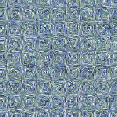 Motley squares. Randomly colored elements. Seamless texture. Blue, green and light gray.
