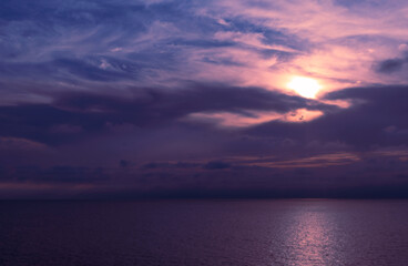 Fototapeta na wymiar Purple sky