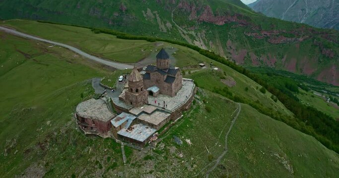 Gergeti Church a secluded monastery high in the mountains
