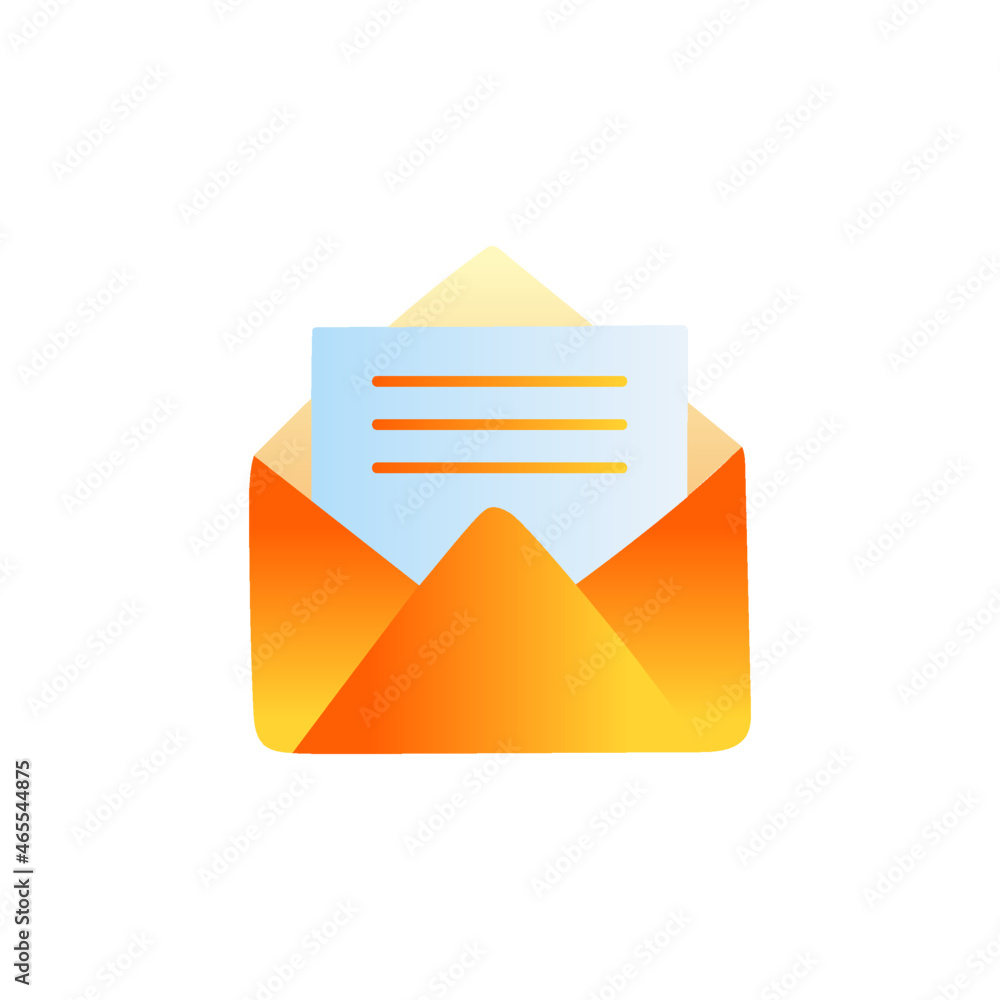 Poster mail icon in gradient color style