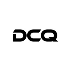 DCQ letter logo design with white background in illustrator, vector logo modern alphabet font overlap style. calligraphy designs for logo, Poster, Invitation, etc.