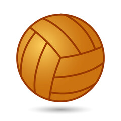 volleyball ball isolated on white, vintage, vector illustration 