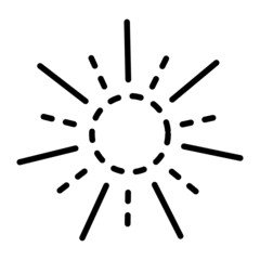 sunshine linear icon, vector illustration 