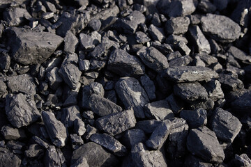 Natural hard coal texture for background - Coal industry