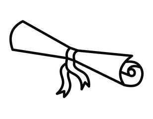 diploma or vintage letter linear, vector illustration 