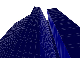 modern architecture digital drawing