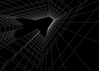 modern architecture digital drawing