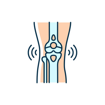 knee joint pain outline clip art preview